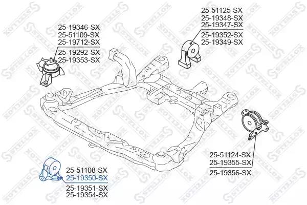 Подушка двигателя STELLOX 25-19350-SX