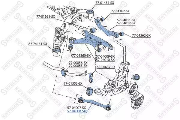 Важіль підвіски STELLOX 57-04008-SX