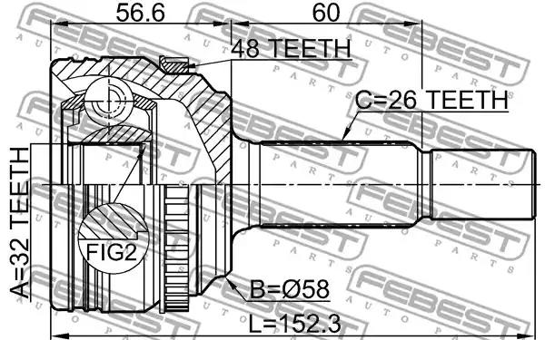 ШРУС FEBEST 0110-ZRE142A48 - Фото 1