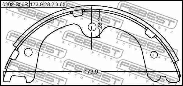 Тормозные колодки FEBEST 0202-S50R - Фото 1