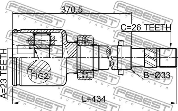 ШРУС FEBEST 0211-C11XRH - Фото 1