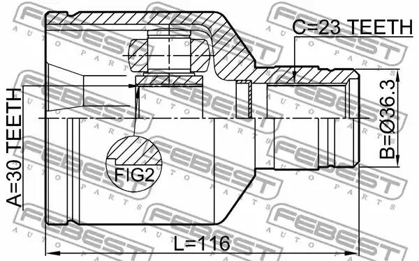 ШРКШ FEBEST 0211-G15RAMTRH - Фото 1
