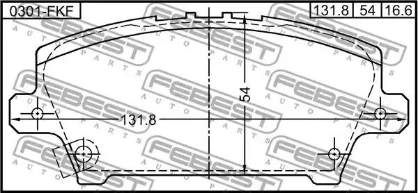 Тормозные колодки FEBEST 0301-FKF - Фото 1