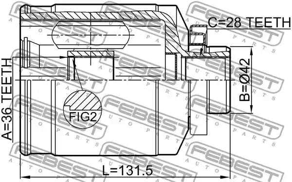 ШРУС FEBEST 1211-IX55RH - Фото 1