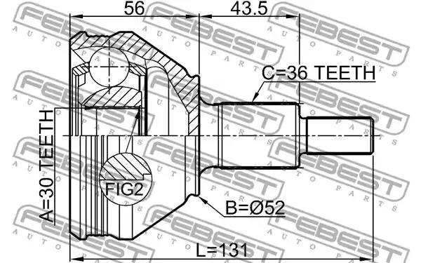 ШРУС FEBEST 2310-PV - Фото 1