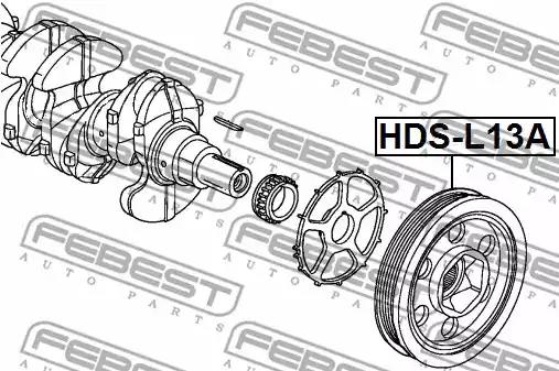 Шкив коленвала FEBEST HDS-L13A - Фото 1