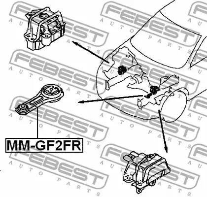 Подушка двигателя FEBEST MM-GF2FR - Фото 1
