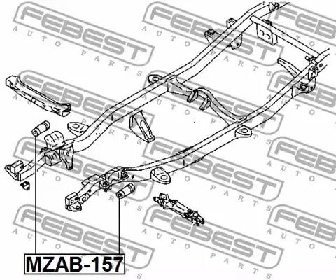 Сайлентблок рычага FEBEST MZAB-157 - Фото 1