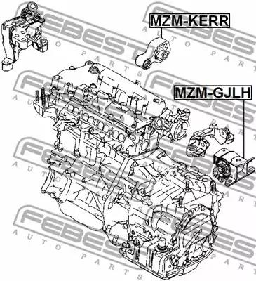 Подушка двигателя FEBEST MZM-GJLH - Фото 1