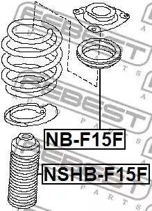 Подшипник качения, опора стойки амортизатора FEBEST NB-F15F - Фото 1