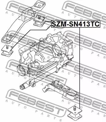 Подушка раздаточной коробки FEBEST SZM-SN413TC - Фото 1