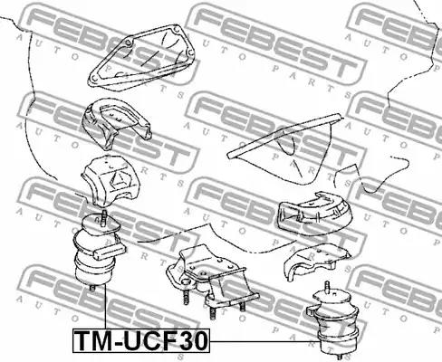 Подушка двигателя FEBEST TM-UCF30 - Фото 1