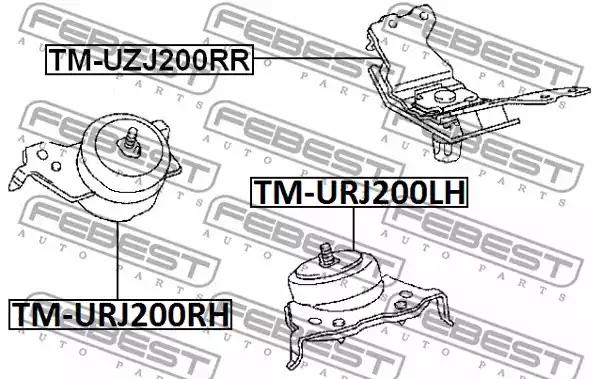 Подушка двигателя FEBEST TM-UZJ200RR - Фото 1