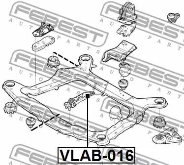 Подушка двигателя FEBEST VLAB-016 - Фото 1