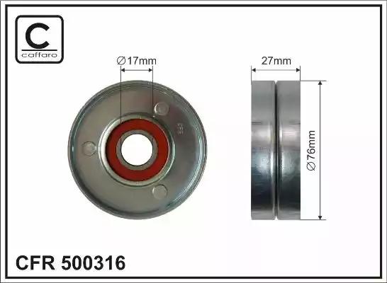 Натяжной ролик поликлинового ремня CAFFARO 500316