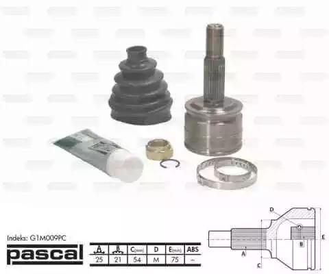 Комплект ШРУСов PASCAL G1M009PC