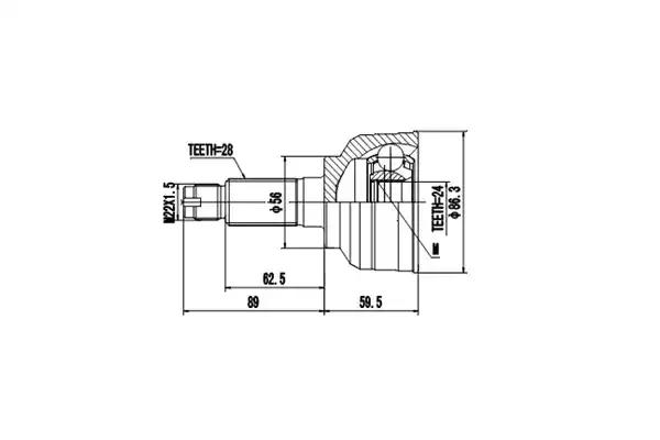 Комплект ШРУСов AYWIPARTS AW1510006