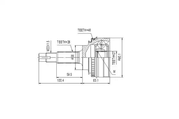 Комплект ШРУСов AYWIPARTS AW1510022A