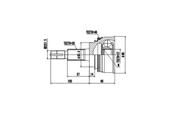 Комплект ШРУСов AYWIPARTS AW1510033A