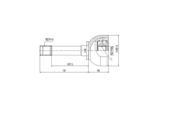Комплект ШРУСов AYWIPARTS AW1510042