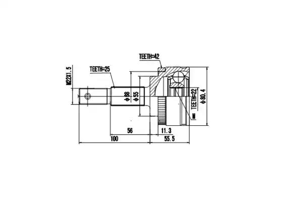 Комплект ШРУСов AYWIPARTS AW1510057A