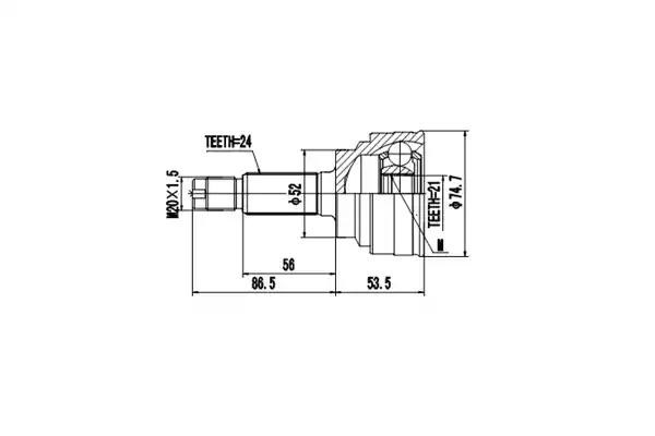 Комплект ШРУСов AYWIPARTS AW1510064