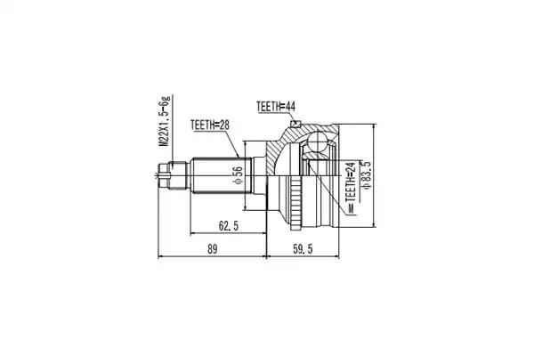 Комплект ШРУСов AYWIPARTS AW1510091A