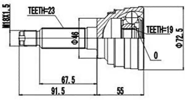 Комплект ШРУСов AYWIPARTS AW1510111