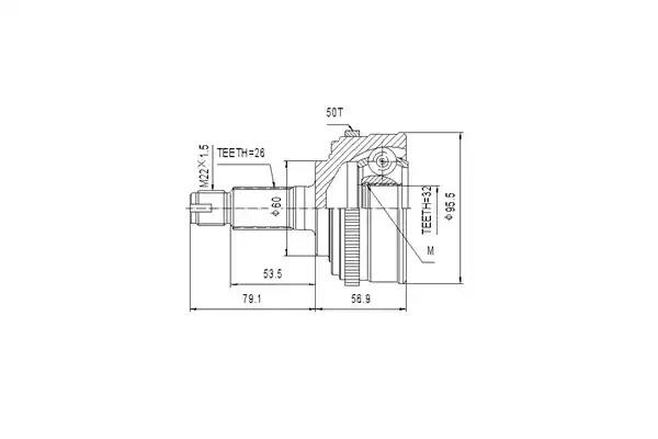 Комплект ШРУСов AYWIPARTS AW1510121A