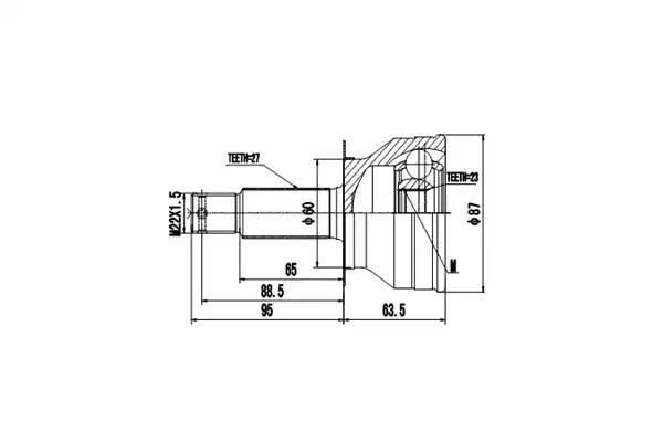 Комплект ШРУСов AYWIPARTS AW1510135