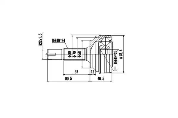 Комплект ШРУСов AYWIPARTS AW1510167