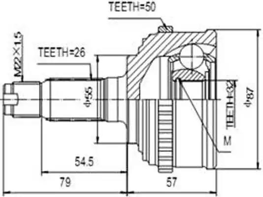 Комплект ШРУСов AYWIPARTS AW1510189A