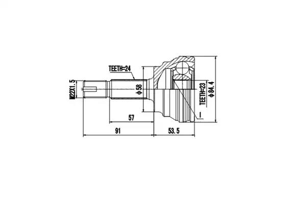 Комплект ШРУСов AYWIPARTS AW1510215