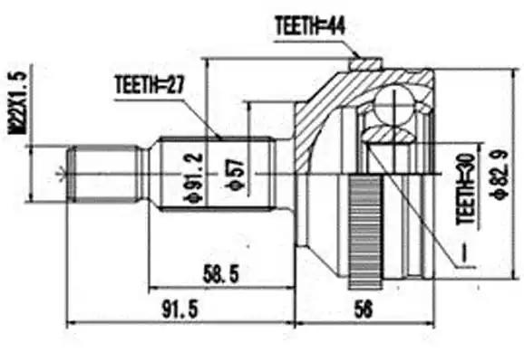 Комплект ШРУСов AYWIPARTS AW1510697A