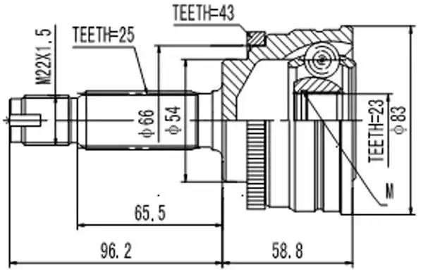 Комплект ШРУСов AYWIPARTS AW1510711A