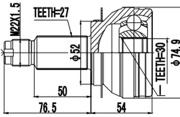 Комплект ШРУСов AYWIPARTS AW1510796