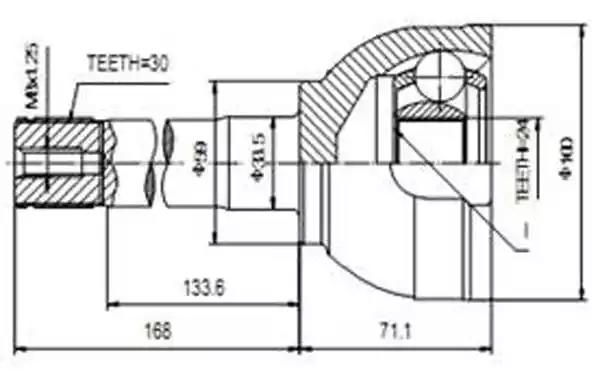 Комплект ШРУСов AYWIPARTS AW1510807
