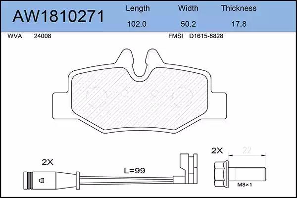 Тормозные колодки AYWIPARTS AW1810271