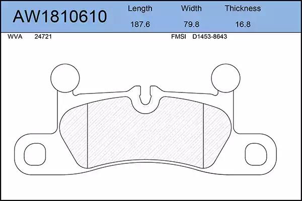 Тормозные колодки AYWIPARTS AW1810610