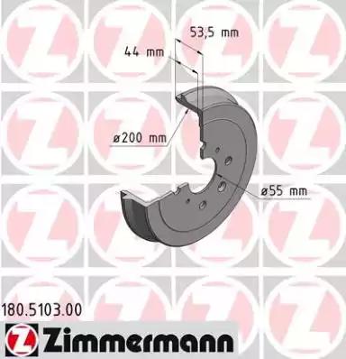 Тормозной барабан ZIMMERMANN 180.5103.00