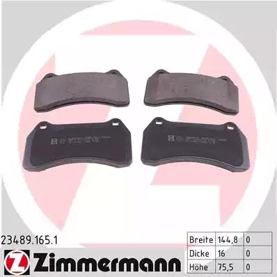 Тормозные колодки ZIMMERMANN 23489.165.1