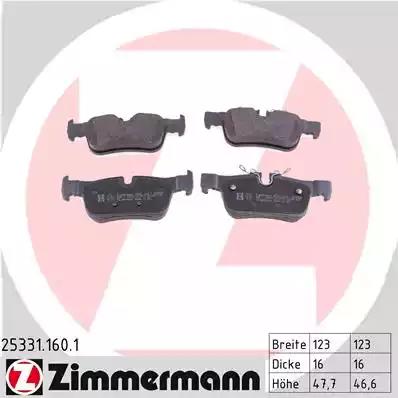 Тормозные колодки ZIMMERMANN 25331.160.1