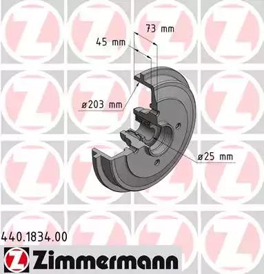 Тормозной барабан ZIMMERMANN 440.1834.00