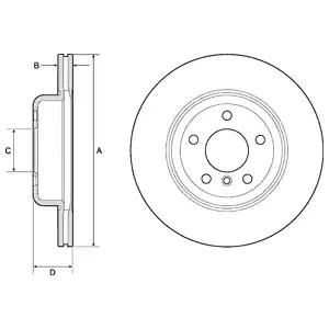 Тормозной диск DELPHI BG9129C