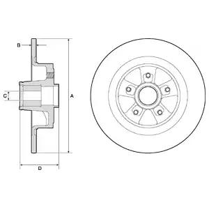 Тормозной диск DELPHI BG9136RSC