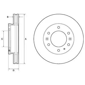Тормозной диск DELPHI BG9140C