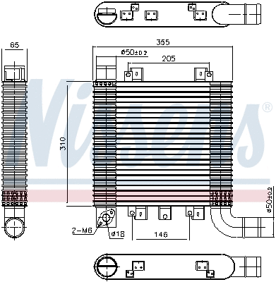Интеркулер NISSENS 96366 - Фото 6