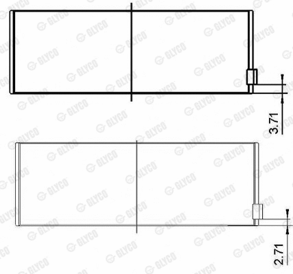 Шатунные вкладыши GLYCO 71-4238 STD