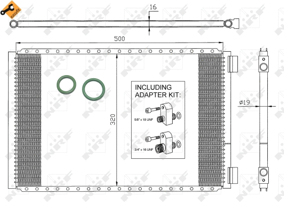 Радиатор кондиционера NRF 35953