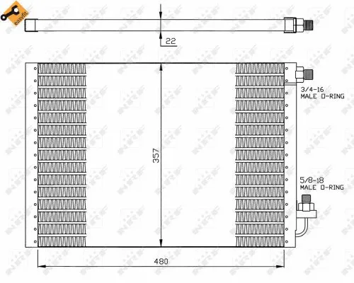 Радиатор кондиционера NRF 35956 - Фото 4